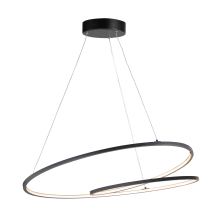 Cycle 32" Wide LED Ring Chandelier