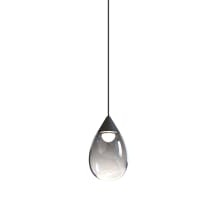 Dewdrop 4" Wide LED Mini Pendant with Smoke Shade