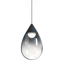 Dewdrop 8" Wide LED Mini Pendant with Smoke Shade