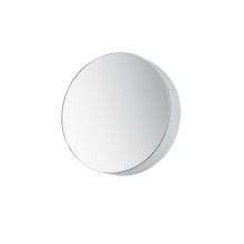 Embosse 8" Diameter Modern Circular Frameless Bathroom Wall Mirror