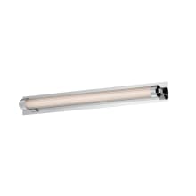 Doric 26" Wide LED Bath Bar with Ribbed Glass Shade