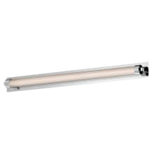 Doric 30" Wide LED Bath Bar with Ribbed Glass Shade