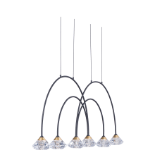 Hope 6 Light 54" Wide LED Linear Chandelier