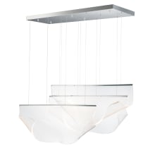 Rinkle 51" Wide LED Multi Light Linear Abstract Pendant