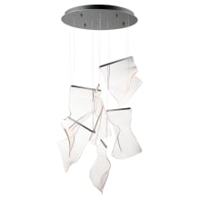 Rinkle 22" Wide LED Multi Light Abstract Pendant