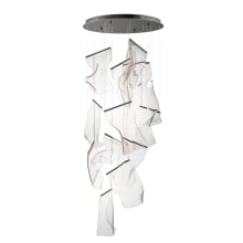Rinkle 28" Wide LED Multi Light Abstract Pendant
