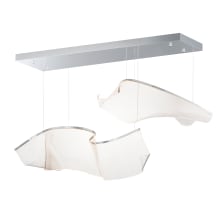 Rinkle 42" Wide LED Abstract Linear Pendant