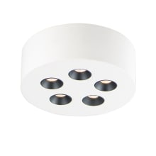 Peg 5 Light 7" Wide Integrated LED Flush Mount Ceiling Fixture