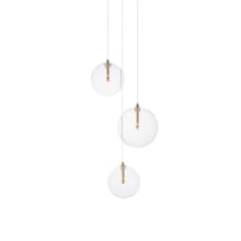 Global 3 Light 12" Wide LED Multi Light Pendant