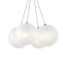 Burst 4 Light 17" Wide LED Pendant with Frosted Shades