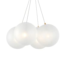 Burst 4 Light 17" Wide LED Pendant with Frosted Shades