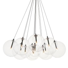 Burst 12 Light 27" Wide LED Pendant with Clear Shades