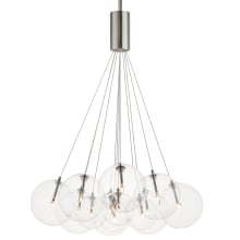 Burst 12 Light 27" Wide LED Pendant with Clear Shades