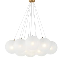 Burst 12 Light 27" Wide LED Pendant with Frosted Shades