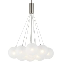 Burst 12 Light 27" Wide LED Chandelier with Frosted Glass Shades