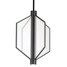 Telstar 18" Wide LED Pendant with Patterned Acrylic Accents