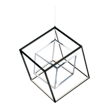 4 Square 21" Wide LED Abstract Chandelier