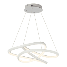 Twisted 24-1/2" Wide Integrated LED Chandelier with Silicone Diffuser