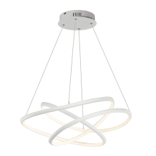 Twisted 31-1/2" Wide Integrated LED Chandelier with Silicone Diffuser