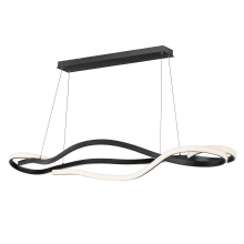 Serpentine 2 Light 14" Wide LED Suspension Linear Pendant