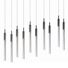 Scepter 34" LED 10 Light Linear Pendant with Clear Bubble Glass
