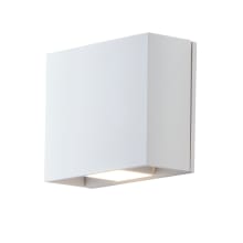 Alumilux Sconce 6" Tall Integrated LED Wall Sconce with Glass Square Shade - ADA Compliant