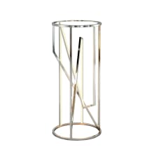 Trapezoid 15-3/4" Wide LED Lighted Glass Accent Table