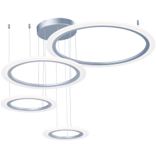 Saturn II 44" Wide 4 Ring LED Chandelier