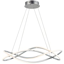 Coaster 30" Wide Integrated LED Chandelier with Silicone Diffuser