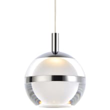 Swank 4-1/2" Wide LED Pendant with Acrylic Orb Shade