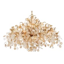 Campobasso 8 Light 26" Wide Chandelier with Gold Metal Wire Frame and Glass Wafers