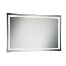 35-1/2" x 55" Rectangular Flat Frameless Wall Mounted Bathroom Mirror