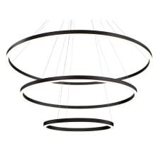 Spunto Three-Tier 61" Wide 3000K LED Ring Chandelier