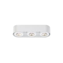 Nymark 3 Light 5" Wide LED Flush Mount Linear Ceiling Fixture with Adjustable Lights