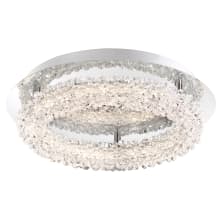 Sassi 15" Wide LED Semi-Flush Drum Ceiling Fixture with Specialty Crystal Shade