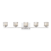 Guelph 5 Light 32" Wide LED Bathroom Vanity Light with Diamond Shaped Drum Shades