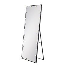 65" x 24" Rectangular Flat Framed Wall Mounted Bathroom Mirror