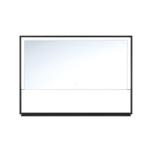 28" x 47" Rectangular Flat Framed Wall Mounted Bathroom Mirror