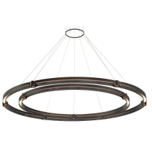 Admiral 4 Light 62" Wide LED Ring Chandelier - 2 Rings