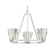 Ricca 3 Light 29" Wide Crystal Ring Chandelier