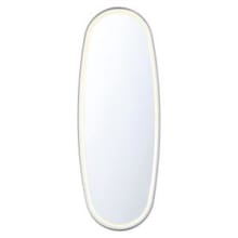 47-1/4" x 17-1/2" Oval Flat Framed Full Length Mirror