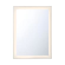 30" x 22" Rectangular Flat Framed Wall Mounted Bathroom Mirror