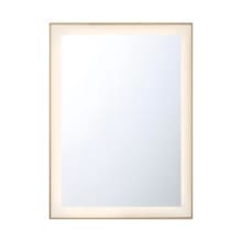 30" x 22" Rectangular Flat Framed Wall Mounted Bathroom Mirror