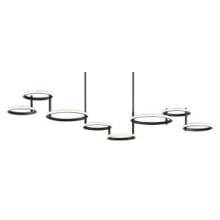 Giro 8 Light 59" Wide LED Abstract Chandelier