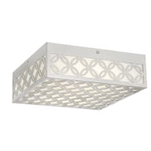 Clover 12" Wide LED Outdoor Flush Mount Square Ceiling Fixture