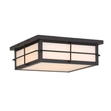 Bensa 13" Wide Outdoor Square Flush Mount LED Ceiling Fixture