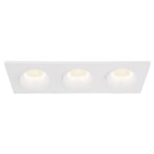 Midway 12" x 4" 3 Light Gimbal Switchable White LED Rectangular Airtight Recessed Downlight