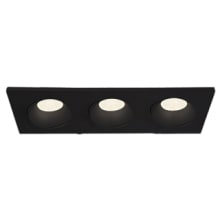 Midway 12" x 4" 3 Light Gimbal Switchable White LED Rectangular Airtight Recessed Downlight