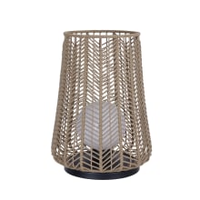 Elice 22" Tall Column Outdoor Lamp with Weaved Cord Shade
