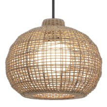 Markis 22" Wide Pendant with Weaved Cord Shade